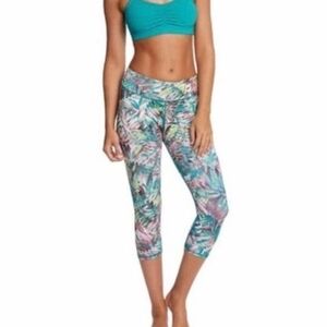 Prana Tropical Mid Rise Cropped Leggings S